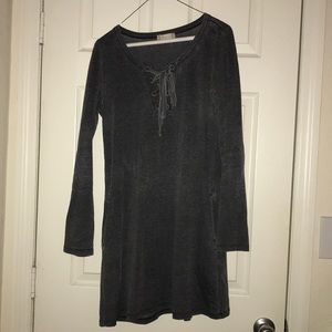 Dark grey long sleeve dress